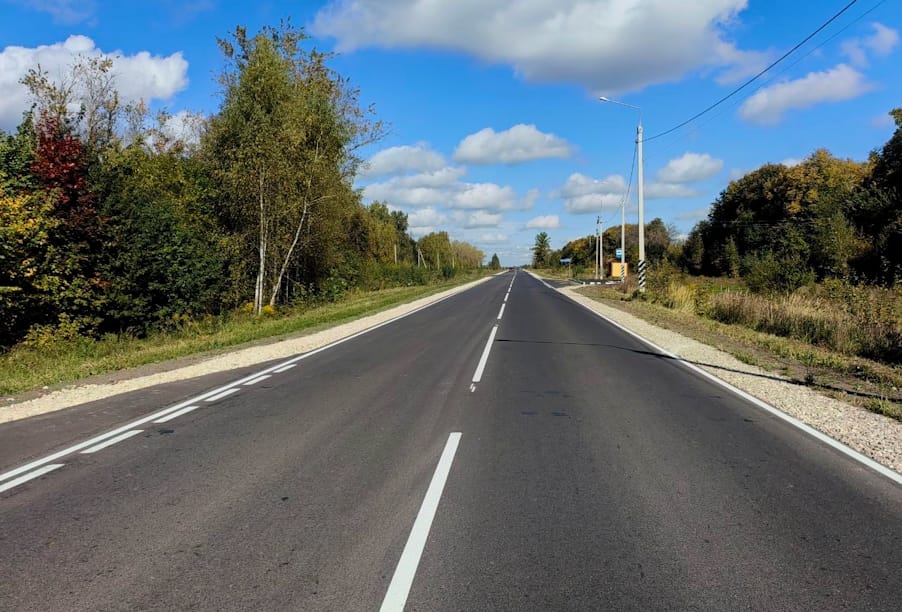 В Тульской области завершен ремонт участка дороги Богородицк – Епифань