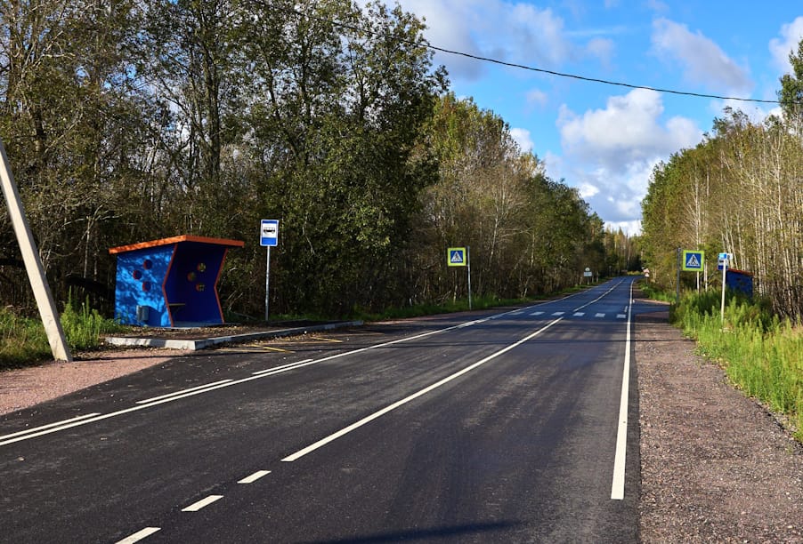 В Ленобласти отремонтирован еще один участок трассы Копорье – Ручьи