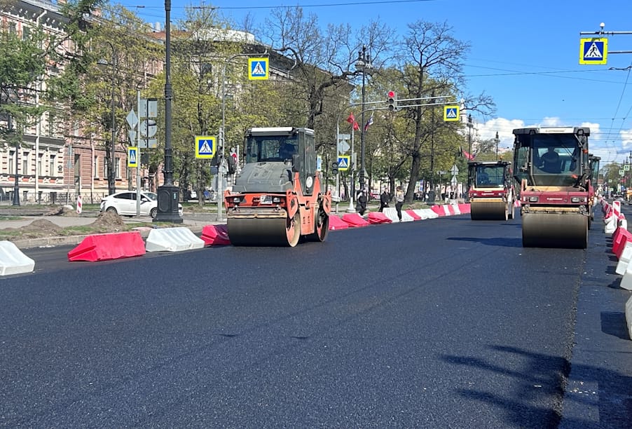 В Санкт-Петербурге по нацпроекту  обновляют главную магистраль Васильевского острова